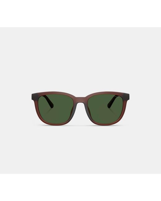 COACH Black Textured Square Sunglasses for men