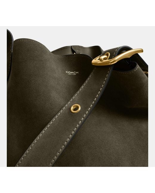 COACH Black Bleecker Bucket Bag