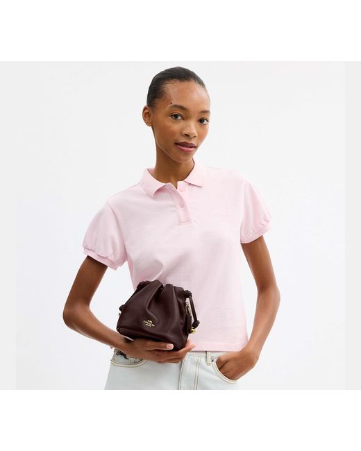 COACH Black Faye Mini Drawstring Bag