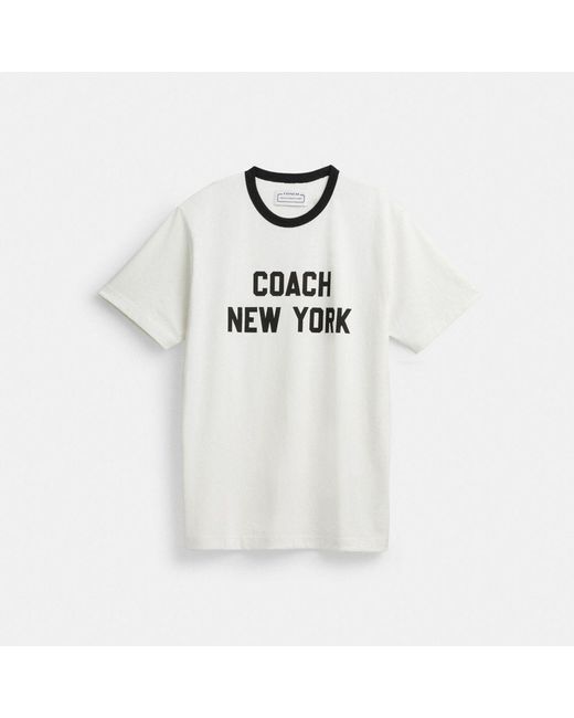COACH White New York T Shirt for men