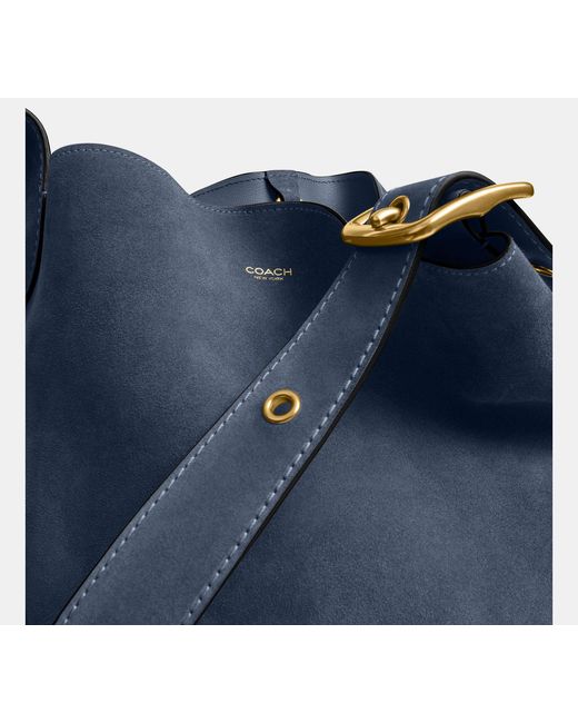 Borsa A Secchiello Bleecker di COACH in Blue