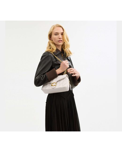 COACH Black Tabby Schultertasche 26 Mit Bauschiger Steppung