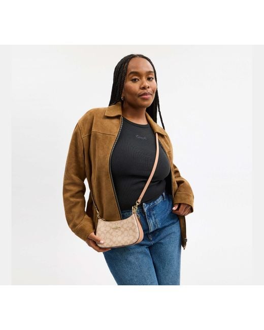 COACH Black Teri Mini-Umhängetasche Aus Signature-Canvas