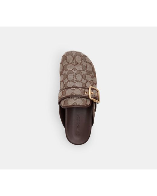 COACH Black Archival Buckle Clog