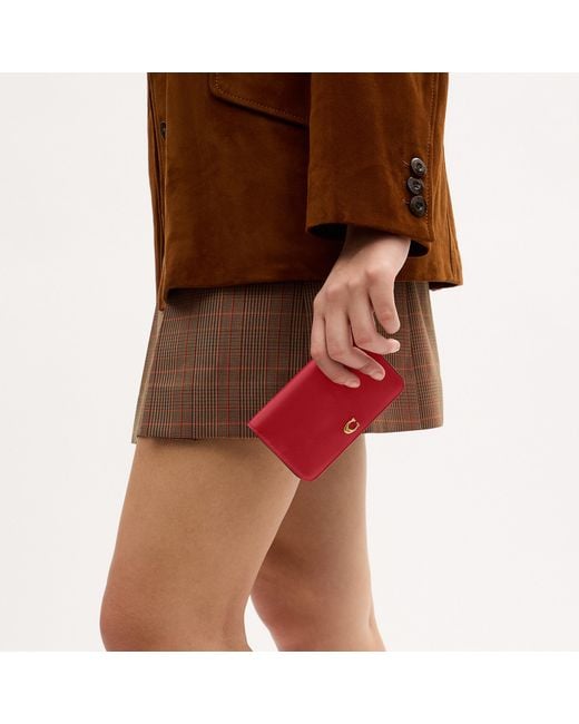 COACH Red Essential Slim Card Case