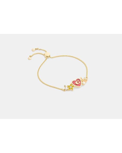 COACH Black Celestial Stars And Hearts Bracelet
