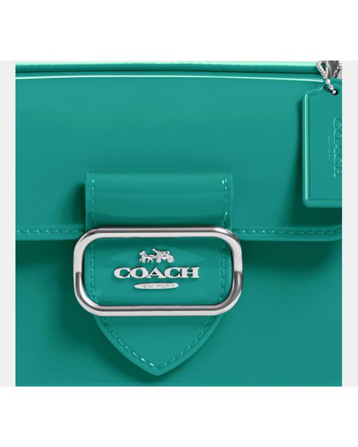 COACH Green Jelly Morgan Square Crossbody Bag