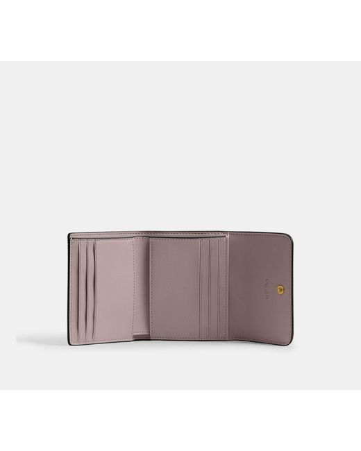 COACH Black Mila Small Flap Wallet