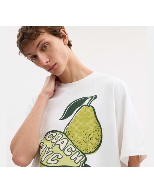 COACH Black Pear Relaxed T-Shirt for men
