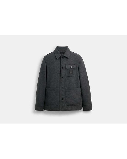 COACH Black Shirt Jacket for men