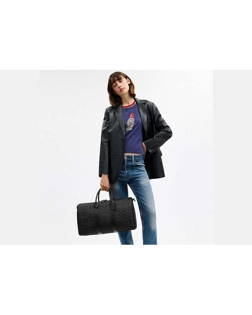 Sac Compass 45 En Toile Exclusive COACH pour homme en coloris Black