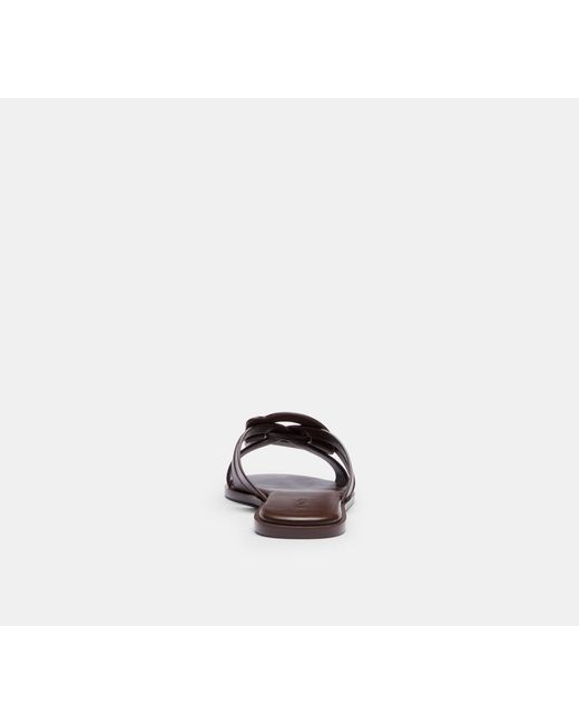 COACH Black Lena Slide Sandal