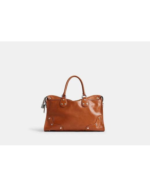 COACH Brown Rhyder Satchel Bag 38
