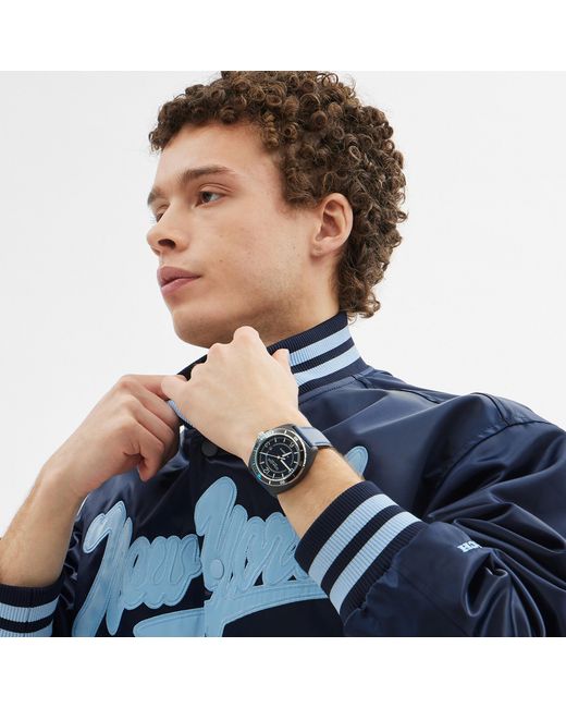 COACH Blue Charter Automatic Watch, 44 Mm for men