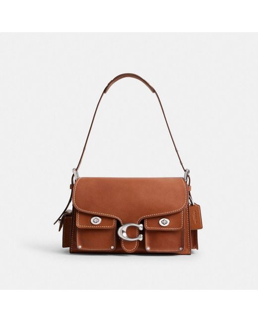 COACH Brown Cargo Turnlock Soft Tabby