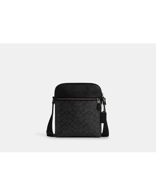 COACH Black Houston Flight Bag for men