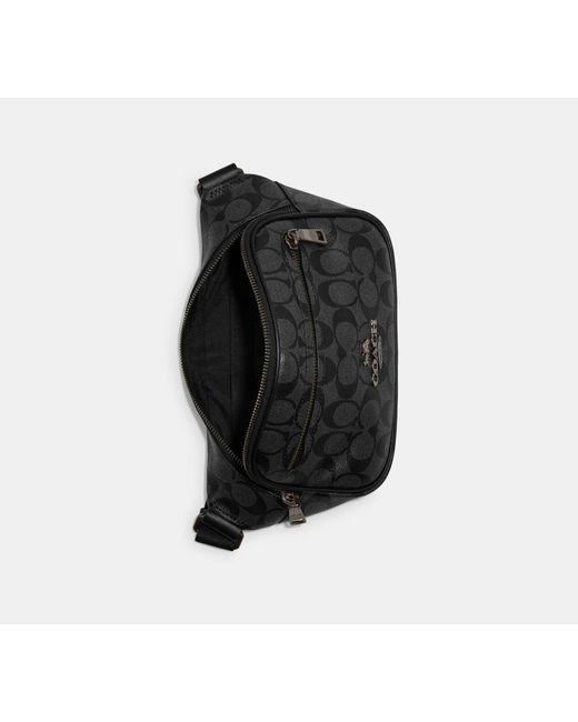 COACH Black Elias Belt Bag for men