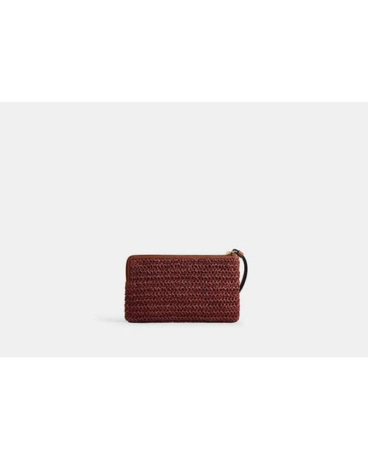 COACH Red Grosse Tasche Mit Handschlaufe Und Rundumreissverschluss Für Frauen