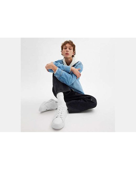 COACH White High Line Sneakers Shoes 9 D for men