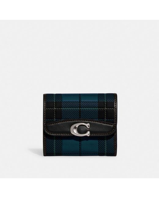 COACH Bandit Wallet With Plaid Print in Black Lyst