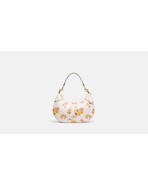 COACH Black Mara Hobo With Floral Cluster Print