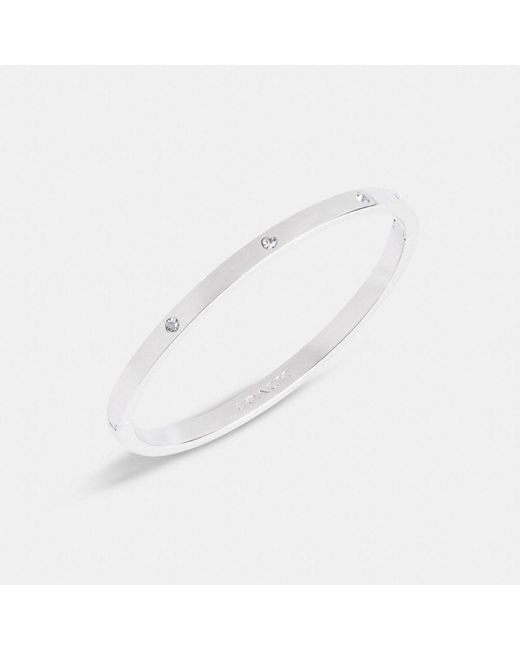 COACH White Essential Hinged Bangle