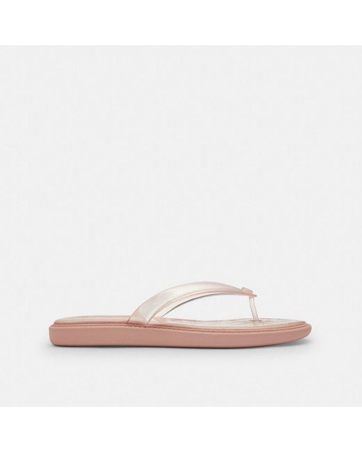 COACH Jelly Flip Flop In Signature in Pink | Lyst