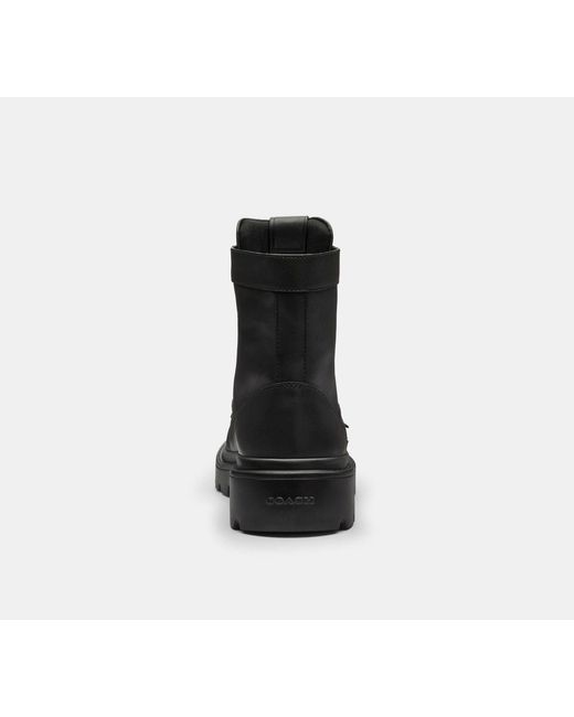 COACH Black Combat Boot for men