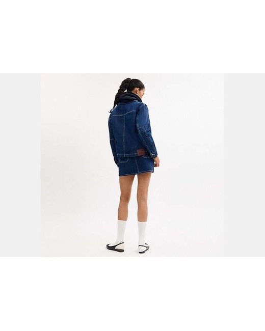 COACH Blue Denim Utility Jacket