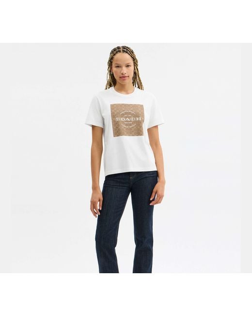 COACH Black Signature Square T-Shirt