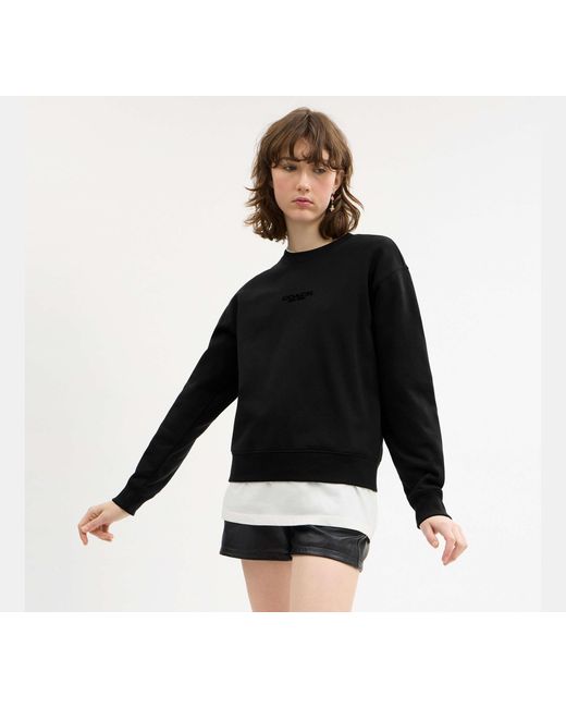 COACH Black Coach Crewneck Top