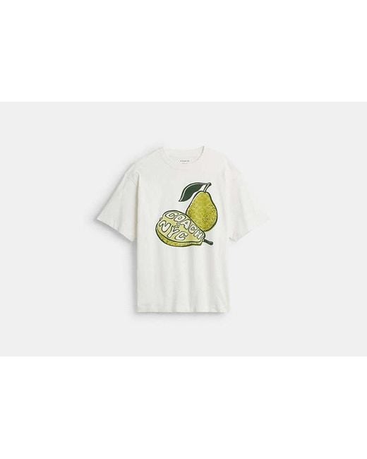 COACH Black Pear Relaxed T-Shirt for men