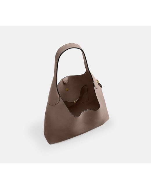 COACH Brown Dark Stone Brooklyn Shoulder Bag 39