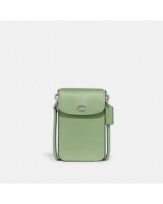 COACH Green Phone Crossbody Bag
