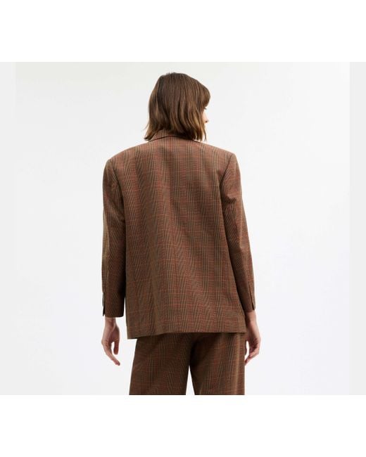Blazer Extragrande Con Una Botonadura COACH de color Black