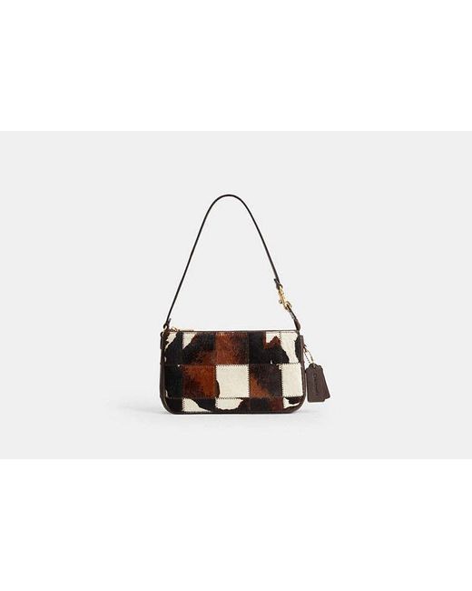 COACH Black Plaza Bag In Upcrafted Haircalf With Cow Print