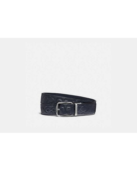 COACH Black Harness Buckle Cut To Size Reversible Belt, Size 42 | Leather for men