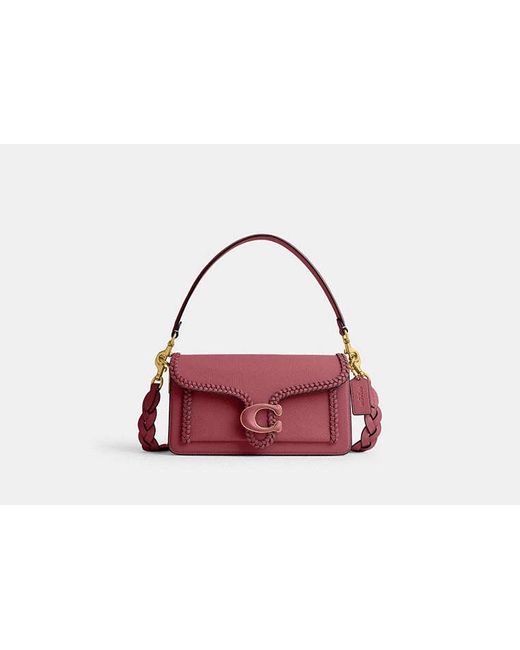 COACH Red Tabby Shoulder Bag 26 With Braid