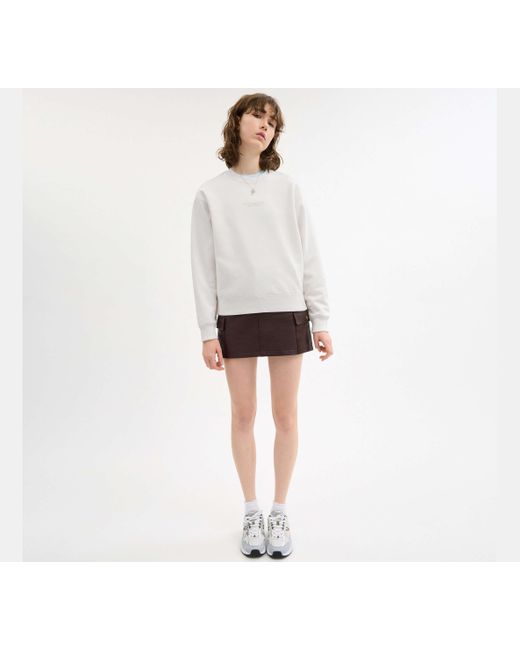 COACH White Coach Crewneck Top