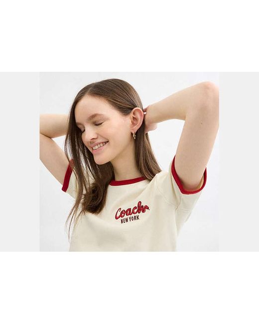 COACH Black New Year Ringer T-Shirt