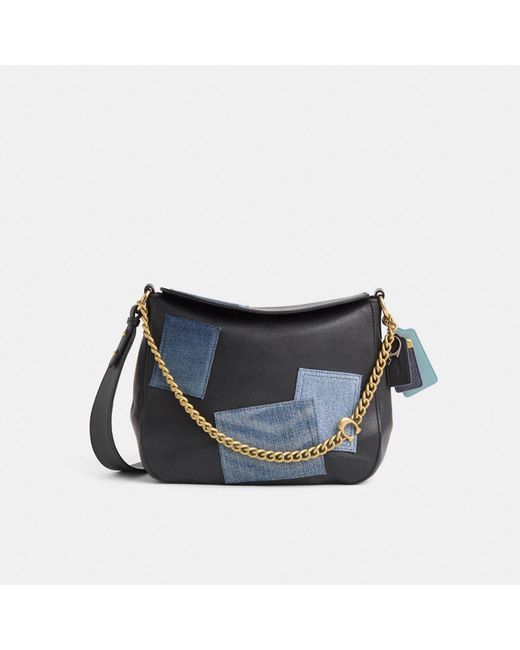 COACH Blue Upcrafted Signature Chain Hobo