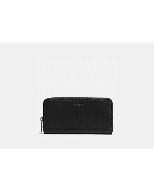 COACH Black Accordion Wallet for men