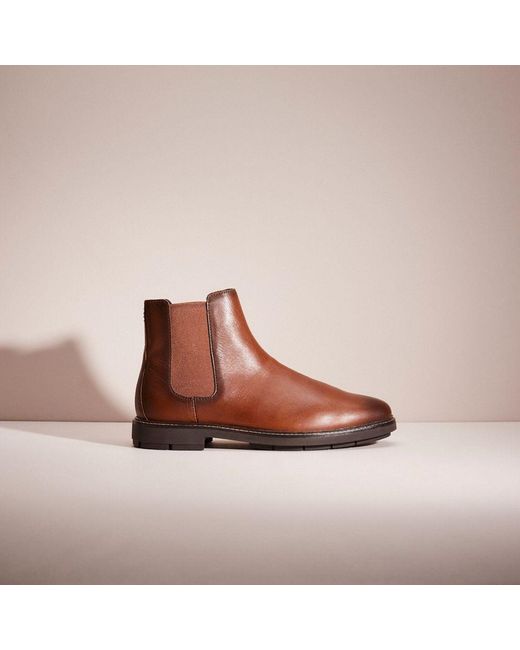 COACH Brown Restored Chelsea Boot for men