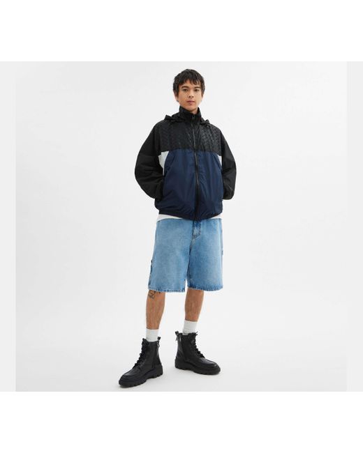 Cortavientos con bloques de color COACH de hombre de color Black
