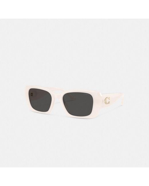 COACH Multicolor Maxi Sculpted C Oversized Rectangle Sunglasses