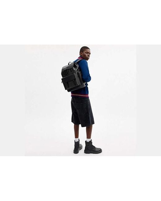 COACH Black Sprint Backpack for men
