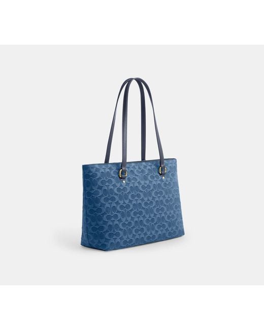 COACH Blue Station Tote Bag