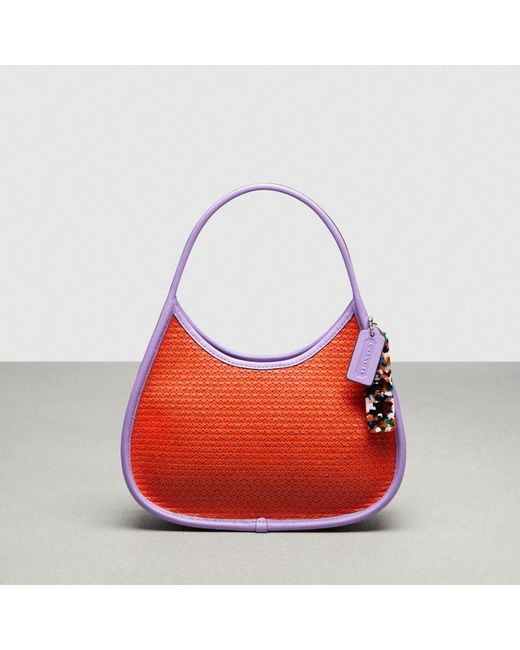 COACH Red Ergo Bag With Upcrafted Leather Sequins