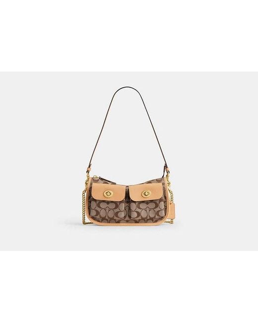 COACH Black Twin Turnlock Waverly Bag