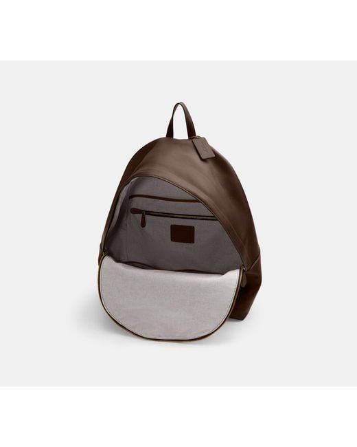 COACH Brown Kisslock Frame Backpack